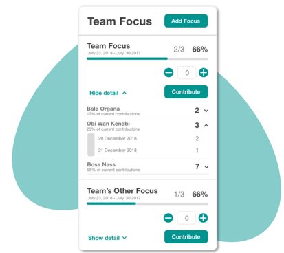 Screenshot of the YakTrak app goal setting in action
